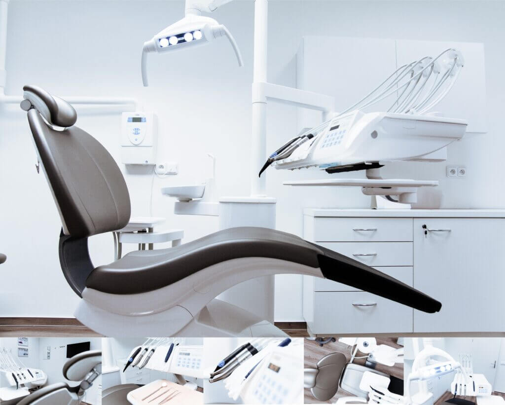 Pristine dental office in Fort Worth, TX, meticulously cleaned by Fort Worth Cleaning Professionals, showcasing spotless surfaces, gleaming floors, and a welcoming, sanitized environment for patients and staff.