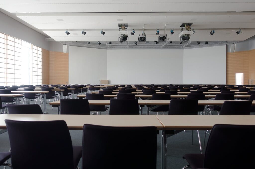 Spotless and well-organized classroom thoroughly cleaned by Fort Worth Cleaning Professionals, featuring sanitized desks, polished floors, and a fresh learning environment designed for student success.
